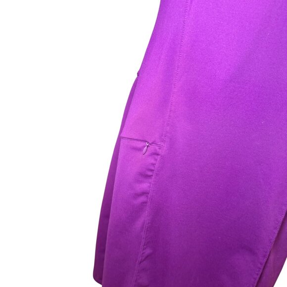 Athleta Purple Halter Back Dress Size L | Active Travel Summer Dress with Pocket - Picture 10 of 10